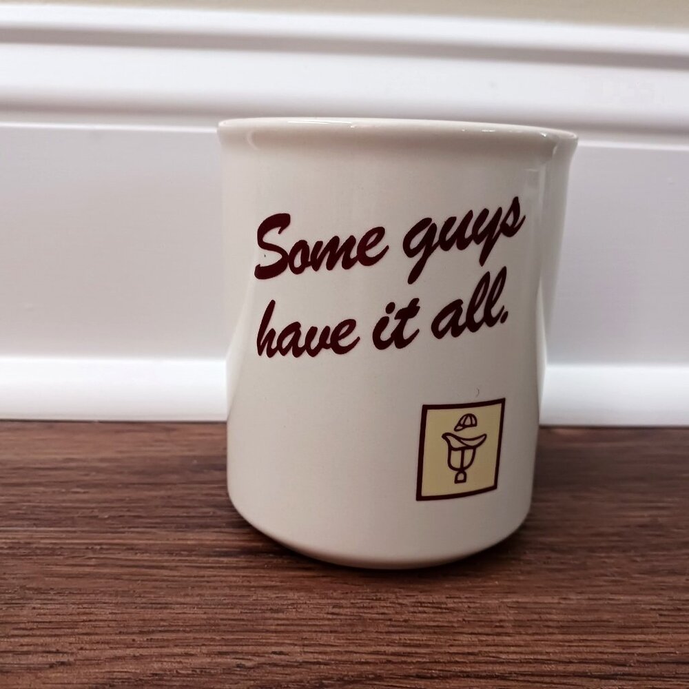 Vintage Some Guys have it all Coffee Cup Mug‎ Riding Hat Saddle